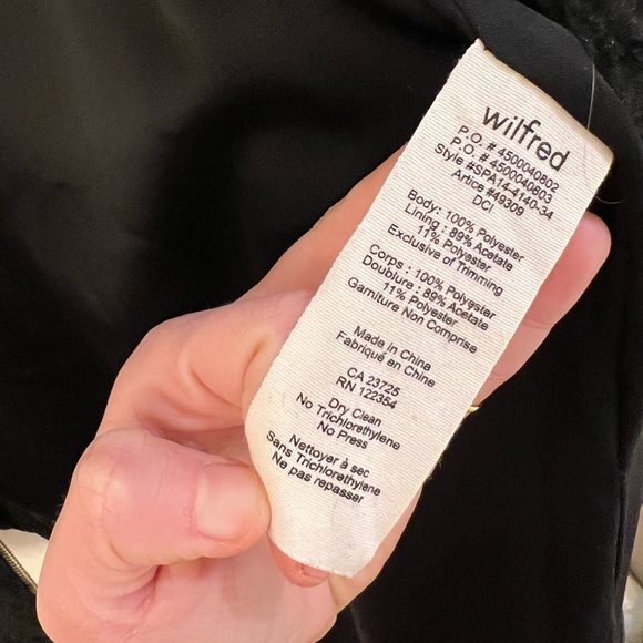 Wilfred Chatou lined faux fur vest in black, size XS - Picture 5 of 5